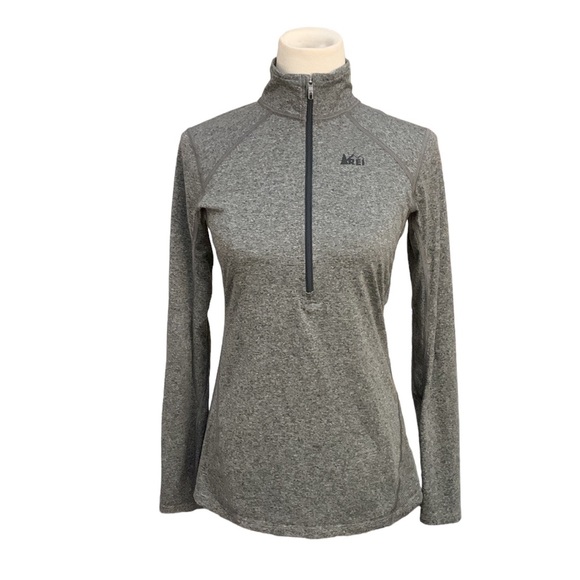 REI lightweight half zip base layer pullover long sleeved grey - Picture 9 of 9